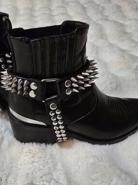 Dolls Kill Current Mood Spiked Ankle booties